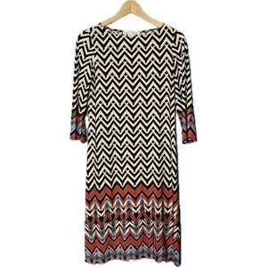 Maggy London Chevron Women’s Sheath Dress Size 2